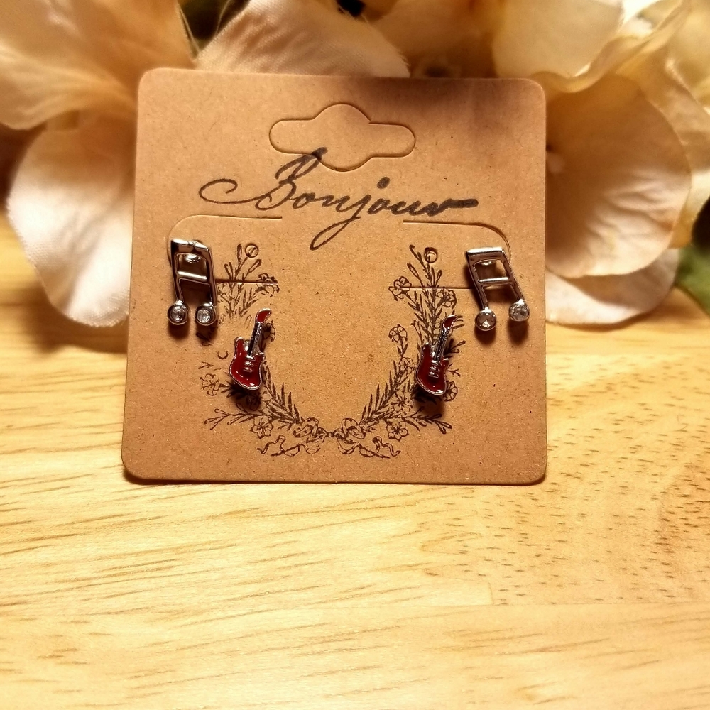 Music guitar earrings bundle - Picture 9 of 10